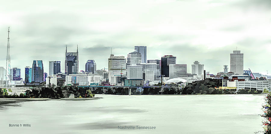 Nashville Tennessee Digital Art by Bonnie Willis