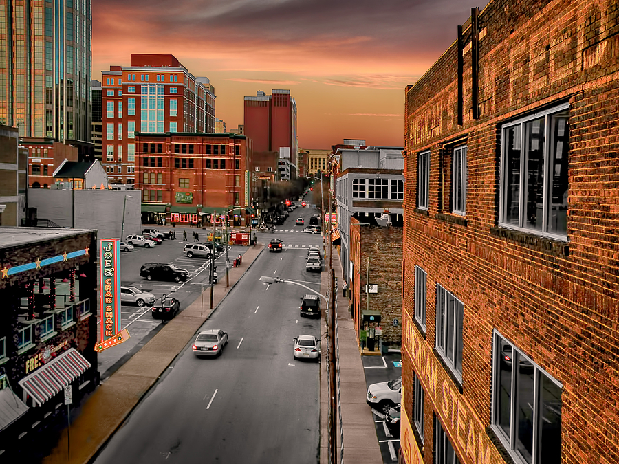 Nashville Tennessee Broadway Avenue Photograph by Steven Michael