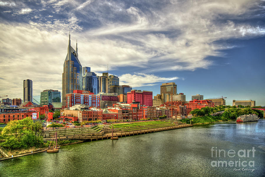 Publishing Photograph - Nashville Tennessee Music City Broadway Downtown Cityscape Art by Reid Callaway
