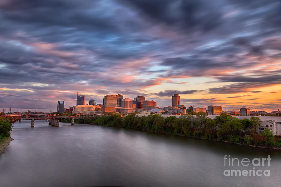 Nashville Tennessee Skyline Sunset Photograph