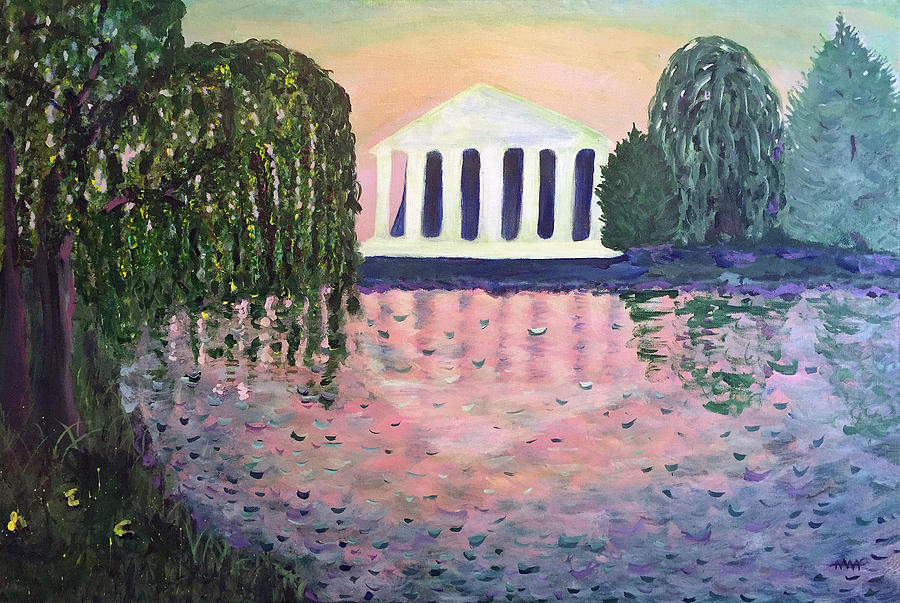 Landscape Painting - Nashvilles Centennial Park by Maura Satchell Landscape Painting - Nashvilles Centennial Park by Maura Satchell