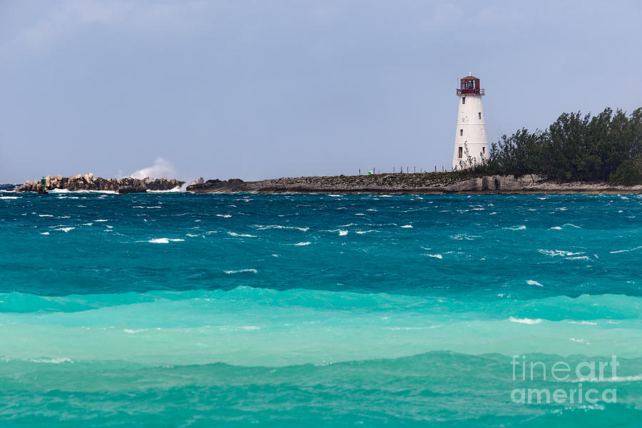 Nassau Harbour Lighthouse, Paradise Island, Bahamas Photograph by Dawna Moore Photography