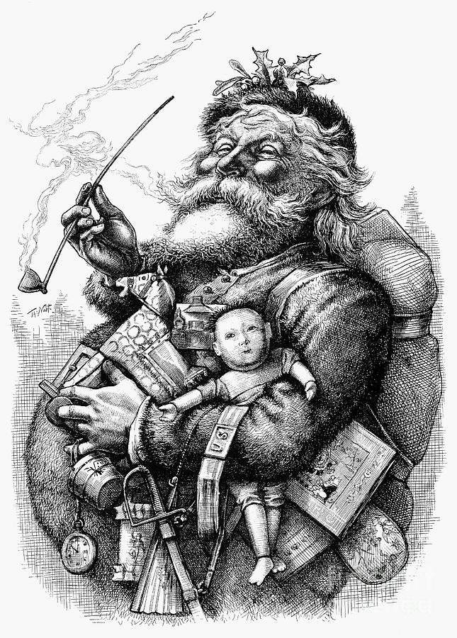 Nast: Santa Claus, 1880 Photograph by Granger