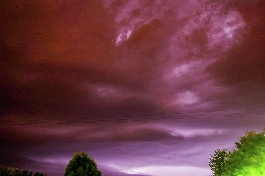 Nasty But Awesome Late Night Lightning 001 Photograph by NebraskaSC