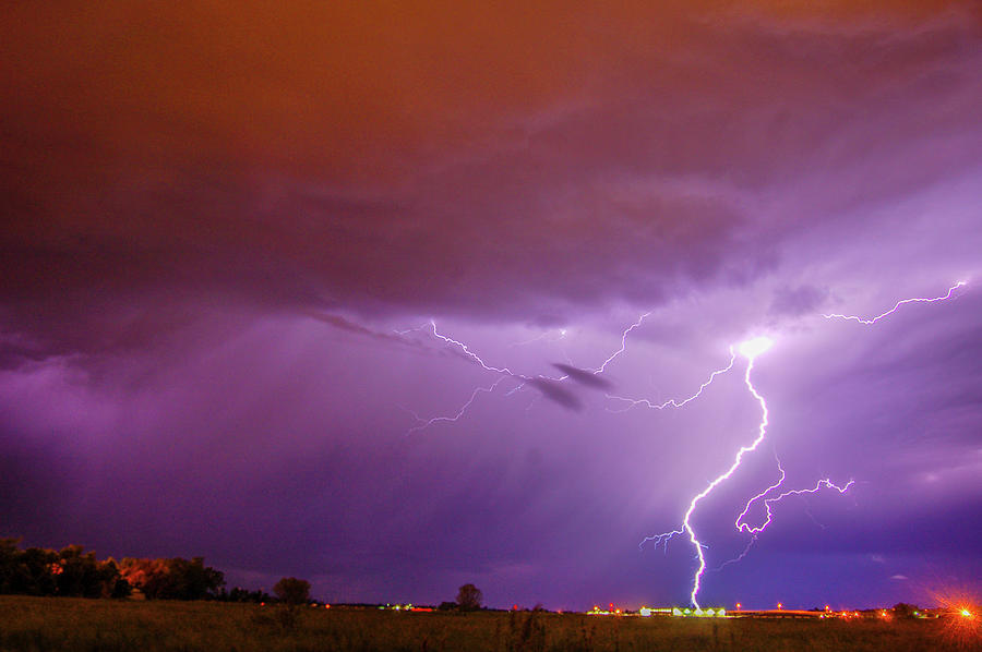 Nasty But Awesome Late Night Lightning 005 Photograph by NebraskaSC