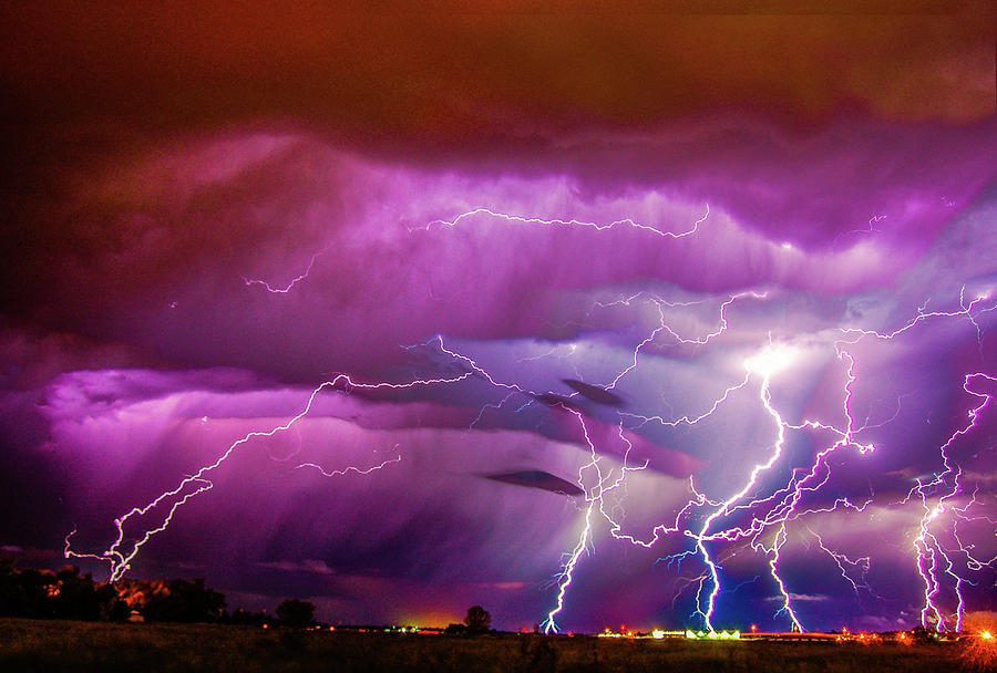 Nasty But Awesome Late Night Lightning 008 Photograph by NebraskaSC