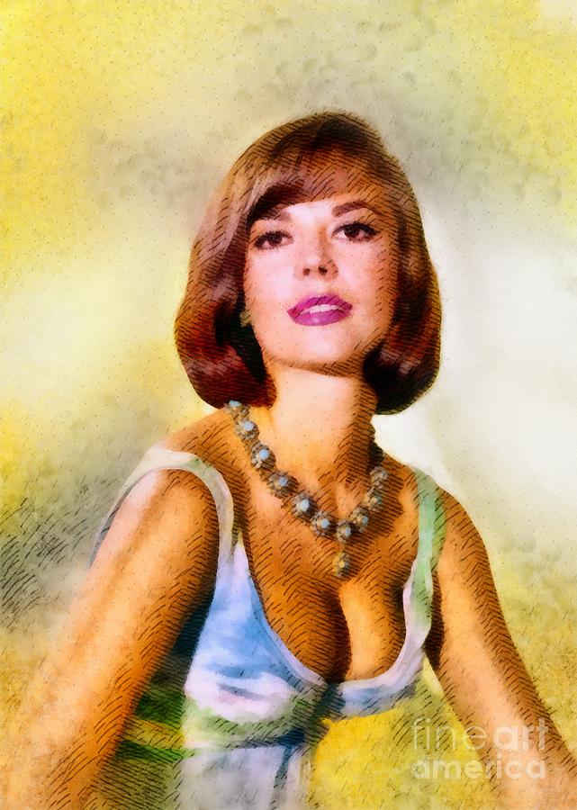 Hollywood Painting - Natalie Wood, Vintage Actress by Esoterica Art Agency
