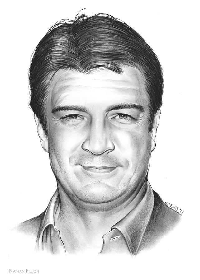 Actor Drawing - Nathan Fillion by Greg Joens