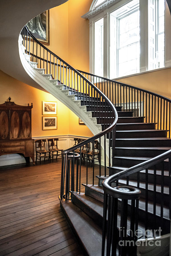 Nathaniel Russell House Free Floating Staircase Photograph by Dale Powell
