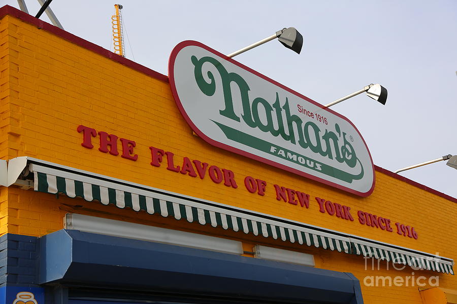 Nathans Famous Hot Dogs  Photograph by Chuck Kuhn