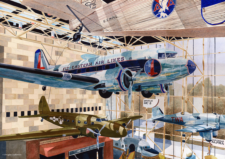 National Air and Space Museum Painting by Douglas Castleman
