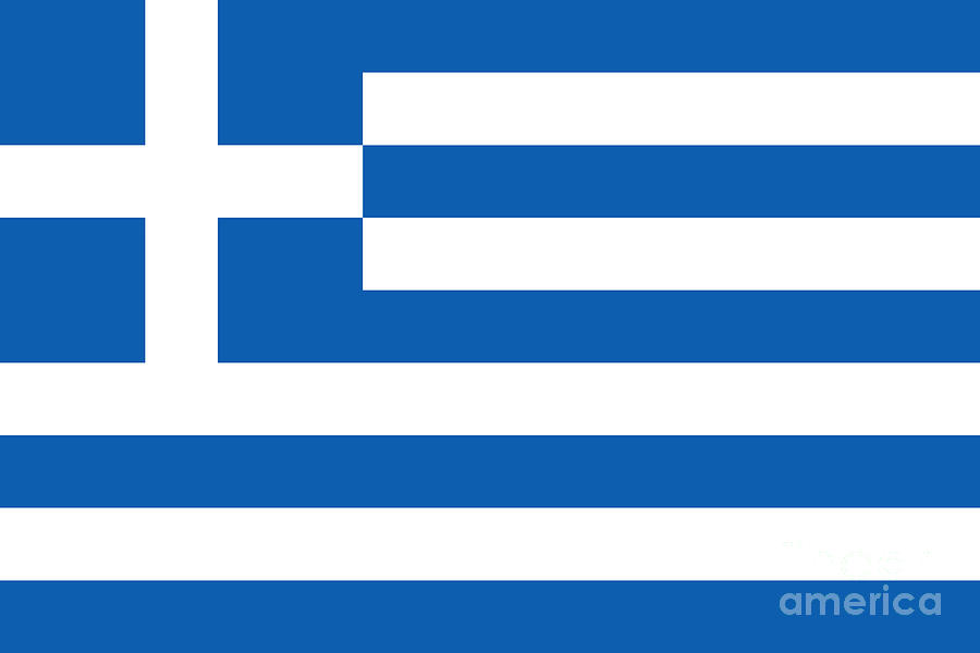Greek flag of Greece Digital Art by Sterling Gold