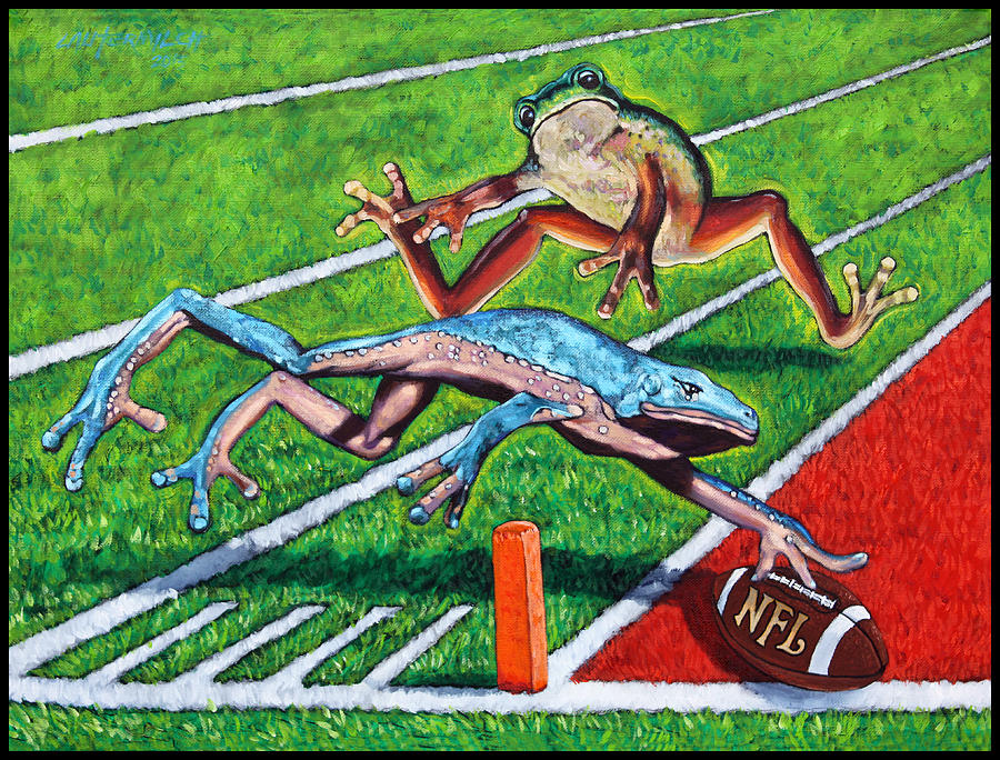 National Frog League Painting by John Lautermilch