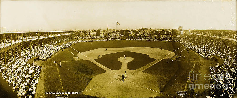 National League Park Giants vs Chicago Cubs August 30 1908 Photograph by Peter Ogden