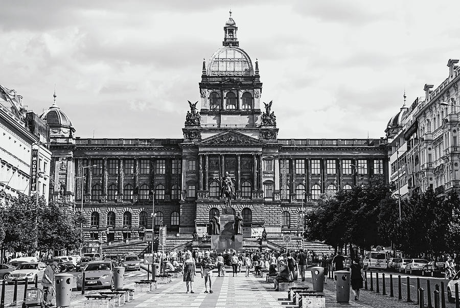 National Museum at Wenceslas Square. Prague Photograph by Jenny Rainbow
