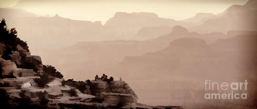 National Park Arizona Grand Canyon  Digital Art by Chuck Kuhn