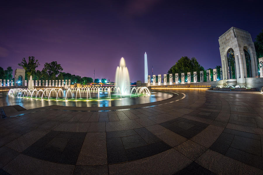 Washington D.c. Photograph - National WWII Memorial by Chris Bordeleau