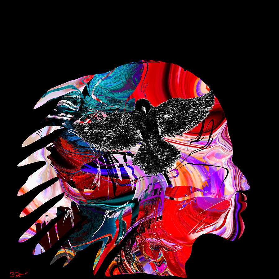 Native American Chief Painting by Abstract Angel Artist Stephen K