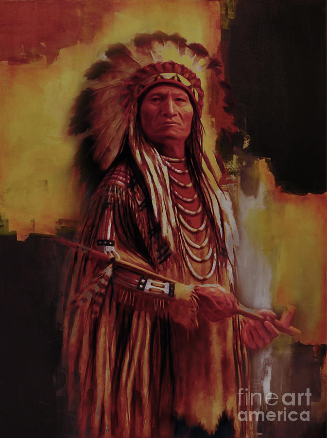 Feather Still Life Painting - Native America 01a by Gull G