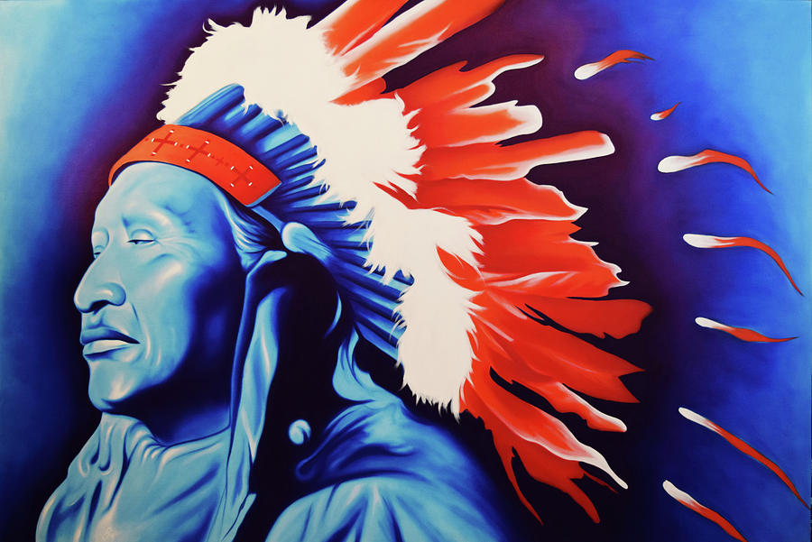 Chief Painting - Native America the Beautiful by Robert Martinez