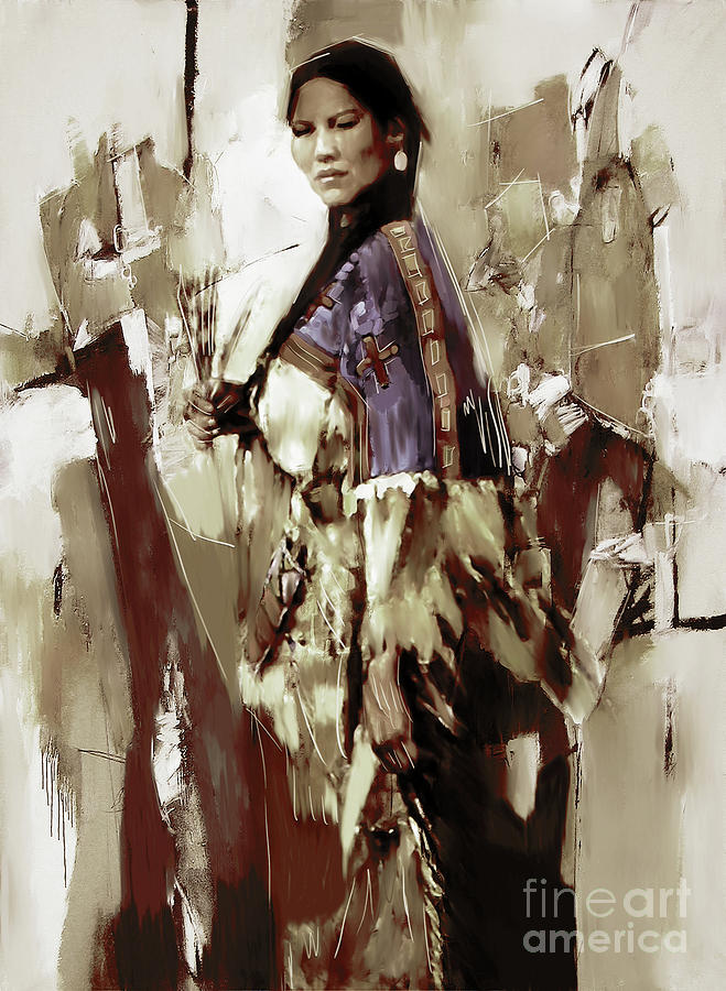 Native America Woman 33 Painting by Gull G
