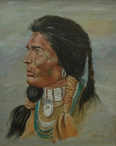 Indian Painting - Native American - Indian Chief by Tresa Crain Indian Painting - Native American - Indian Chief by Tresa Crain