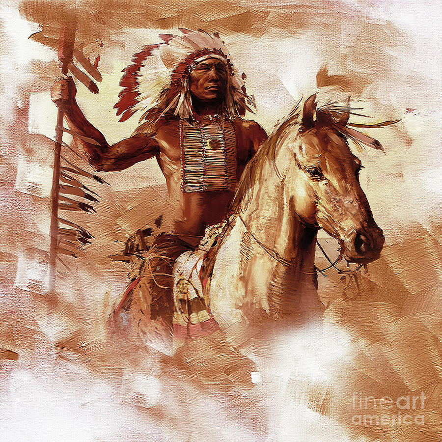 Native American 093201 Painting by Gull G