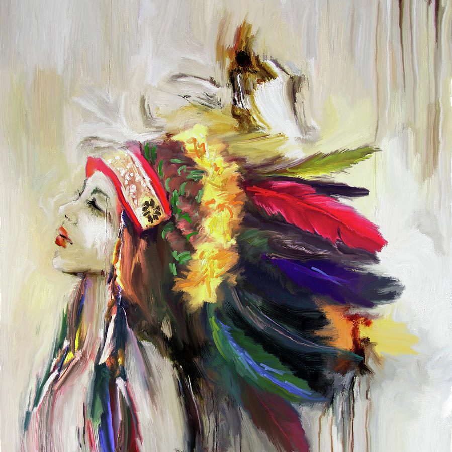 Native American 274 1 Painting by Mawra Tahreem