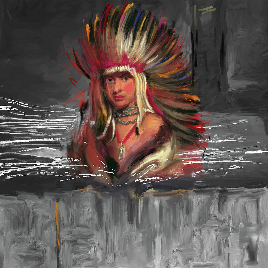 Native American 277 3 Painting by Mawra Tahreem