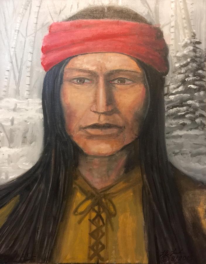 Western Painting - Native American Apache by Larry E Lamb