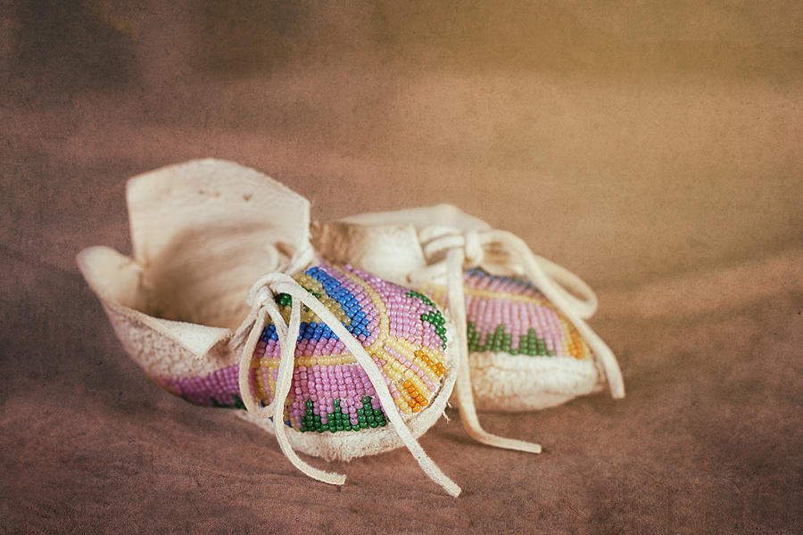 Boot Photograph - Native American Baby Shoes by Tom Mc Nemar