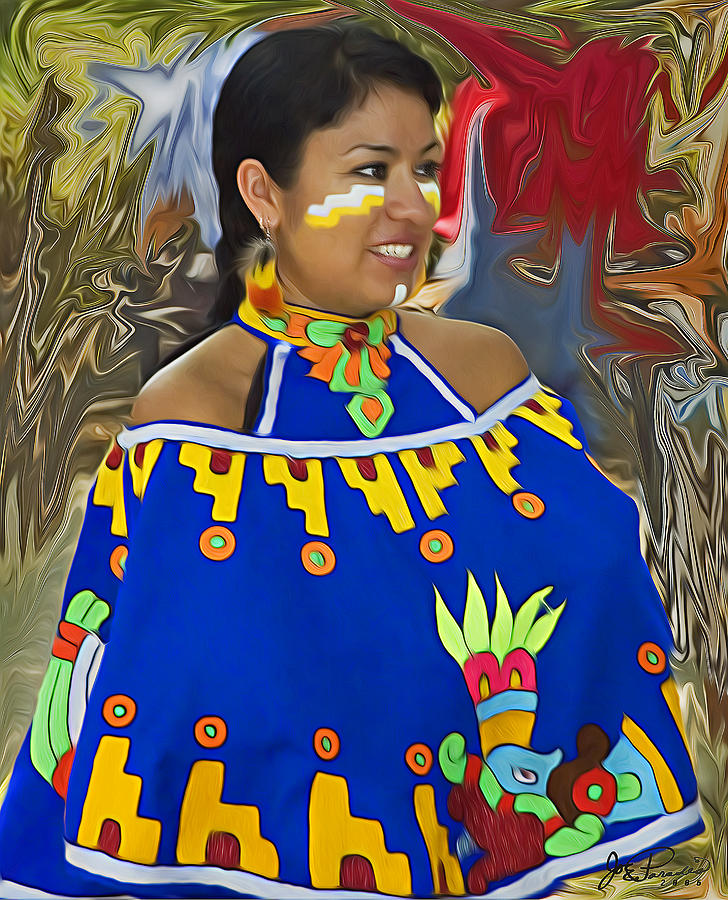 Native American Beauty 2 Digital Art by Joe Paradis