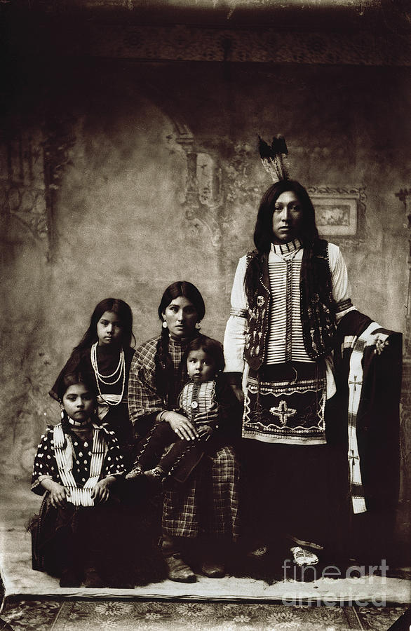 Native American Family Photograph by Granger