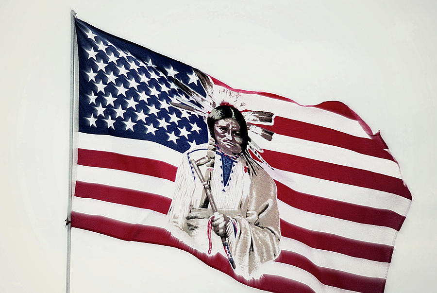 Native American Flag Photograph by Emanuel Tanjala