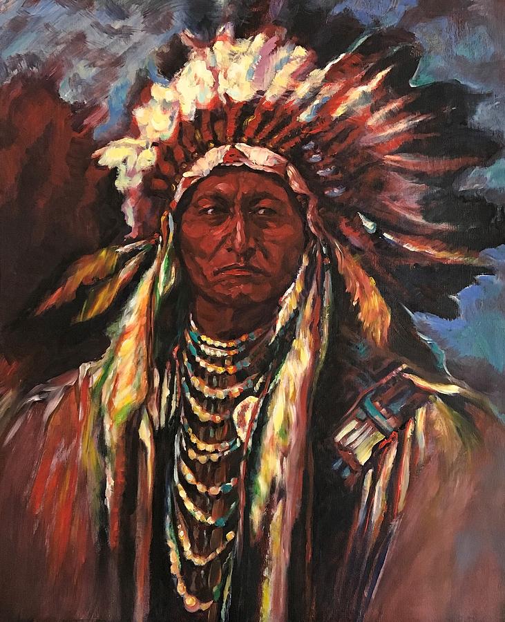 Kunstplakate Kunst Native American Indian Chief Lodge Portrait Photo