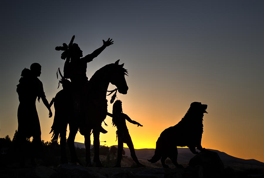 Native American Indians Sculpture Photograph by Brad Stinson