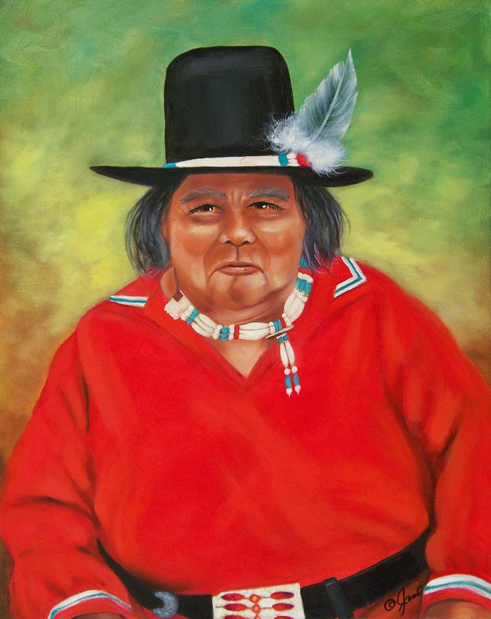 Portrait Painting - Native American by Joni McPherson