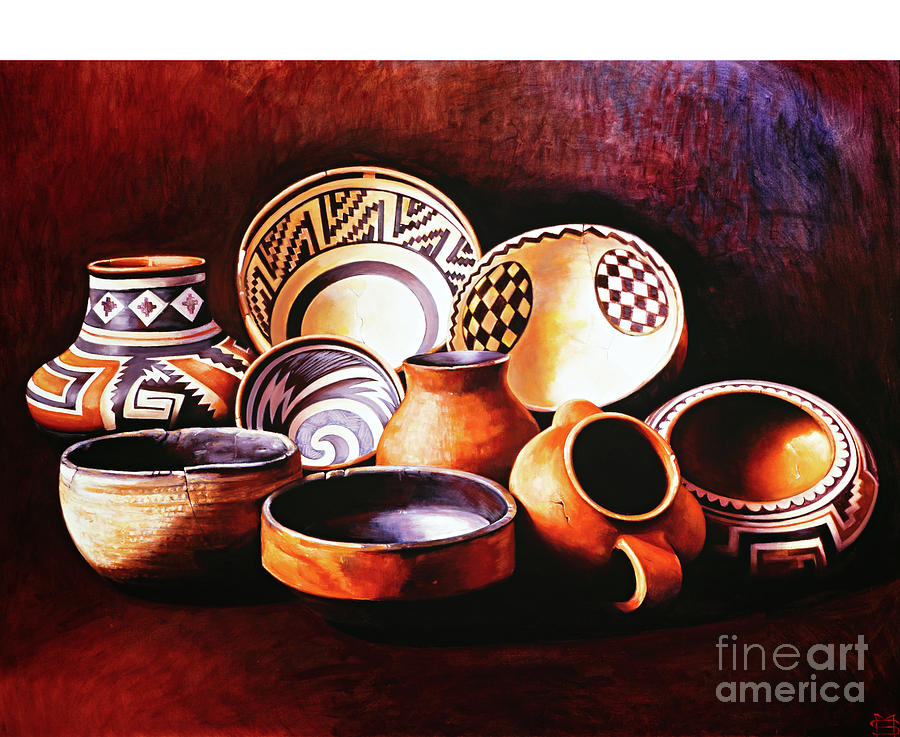 Native American Pottery Painting by Michael Stoyanov Native American Pottery Painting by Michael Stoyanov