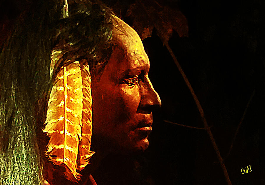 Potawatomi Chief Painting by CHAZ Daugherty