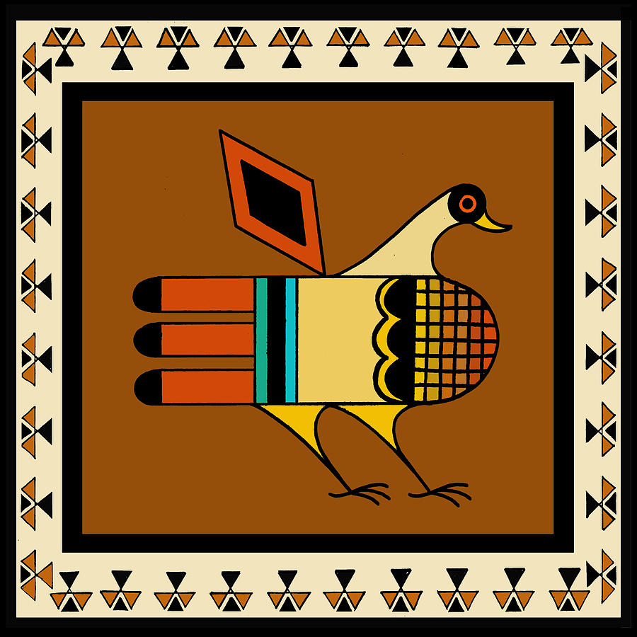 Native American Quail Digital Art by Vagabond Folk Art - Virginia Vivier