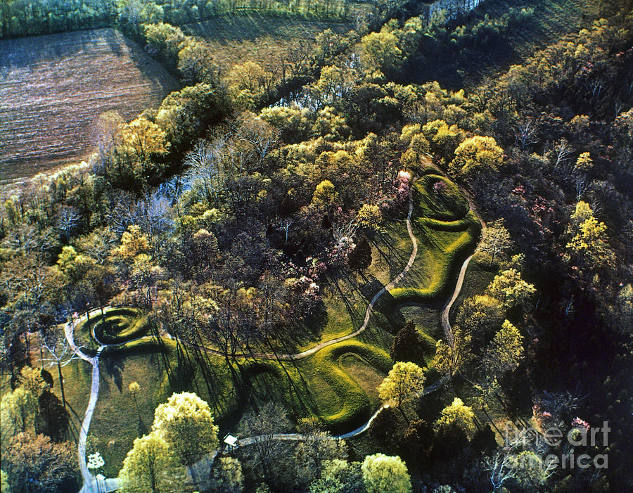 Native American Serpent Mound, Ohio Photograph by Granger