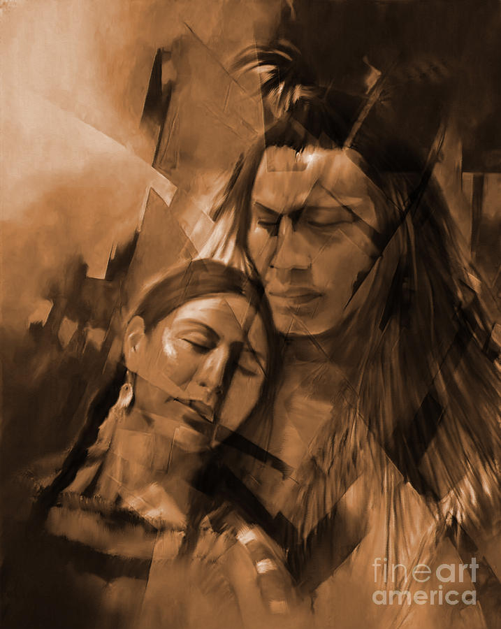 Native Couple Painting by Gull G