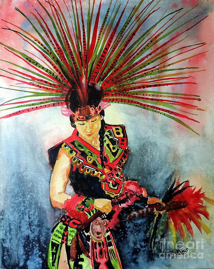 Native Dancer Painting by Tom Riggs