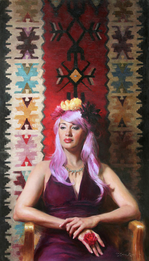 Queen Painting - Native Daughter Modern Woman by Anna Rose Bain