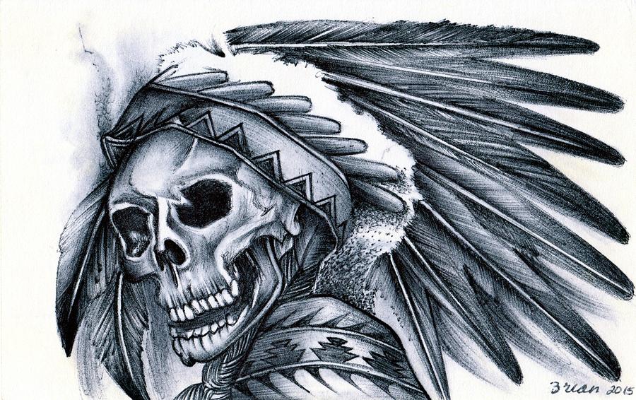 Native Death Drawing by Brian S - Fine Art America