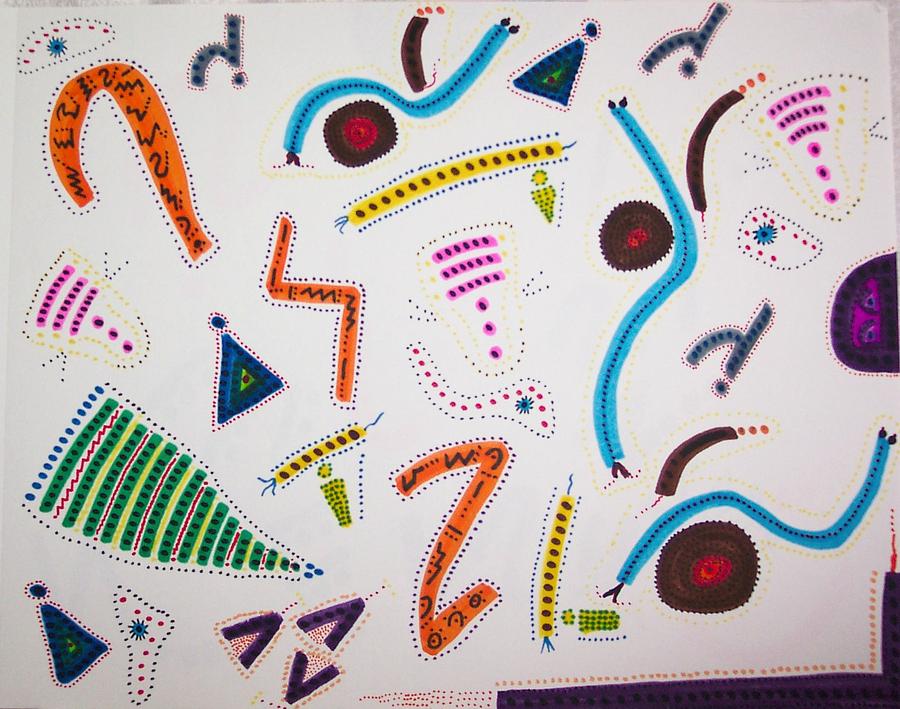 Ayahuasca Painting - Native Form by Gregg Echols Ayahuasca Painting - Native Form by Gregg Echols