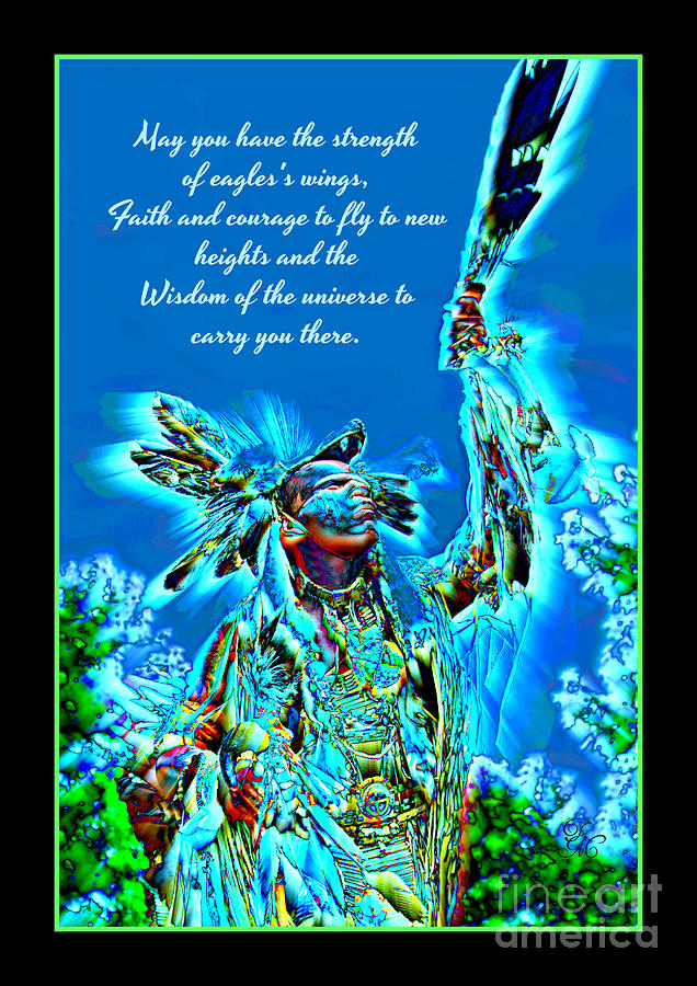 Native Mixed Media - Native Prayer by Tina Meador