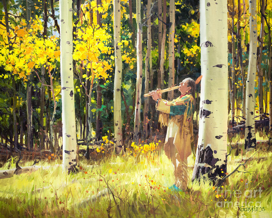 Native Sound in the Forest Painting by Gary Kim