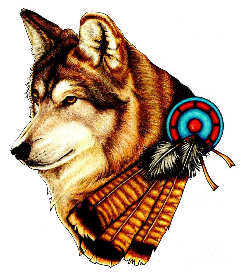 Native Spirit Drawing by Sheryl Unwin