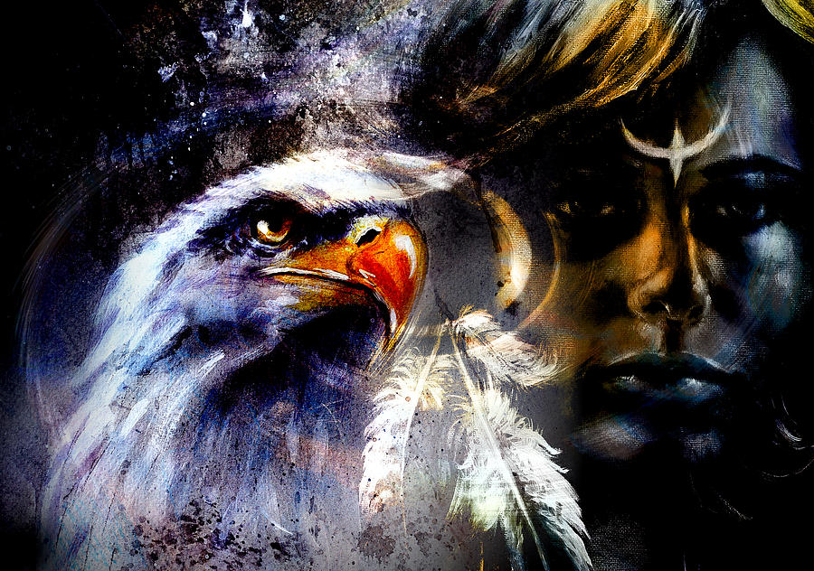 native american eagle art wallpaper